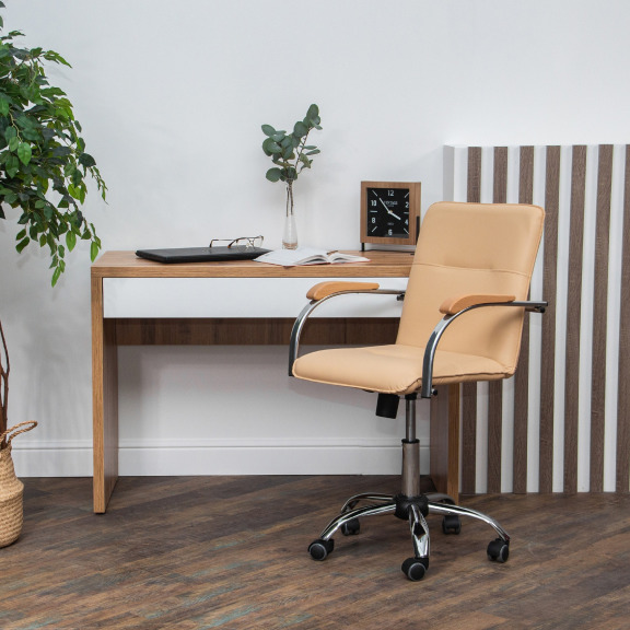 Кресло Самба лифт, экокожа, каркас хром - фото Кресло Самба лифт, экокожа, каркас хром - фото