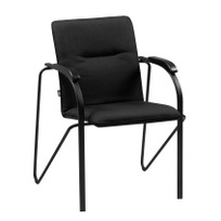 Офисные Стул Самба, черная рогожка, каркас черный - фото