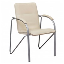 Офисные Стул Самба М бежевый, серебро - фото